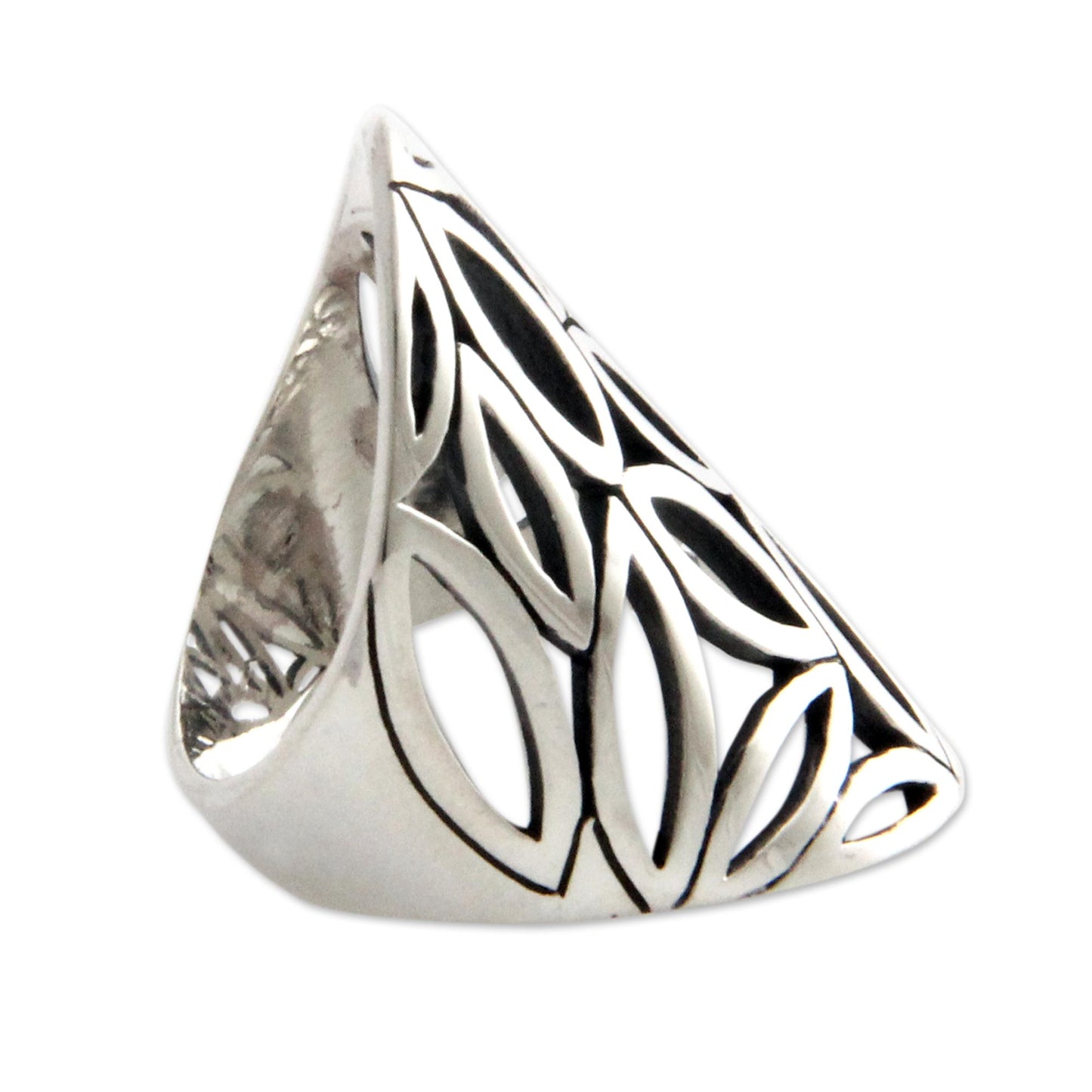 Bamboo Breeze Sterling silver cocktail ring