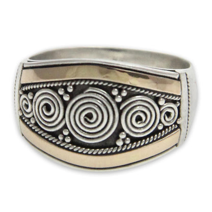 Celuk Legend Sterling Silver and Gold Accent Ring