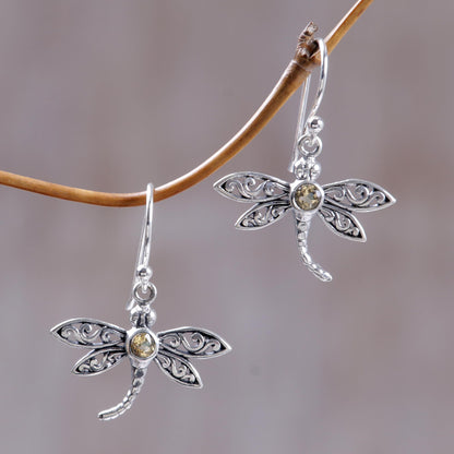 Enchanted Dragonfly Sterling Silver Earrings
