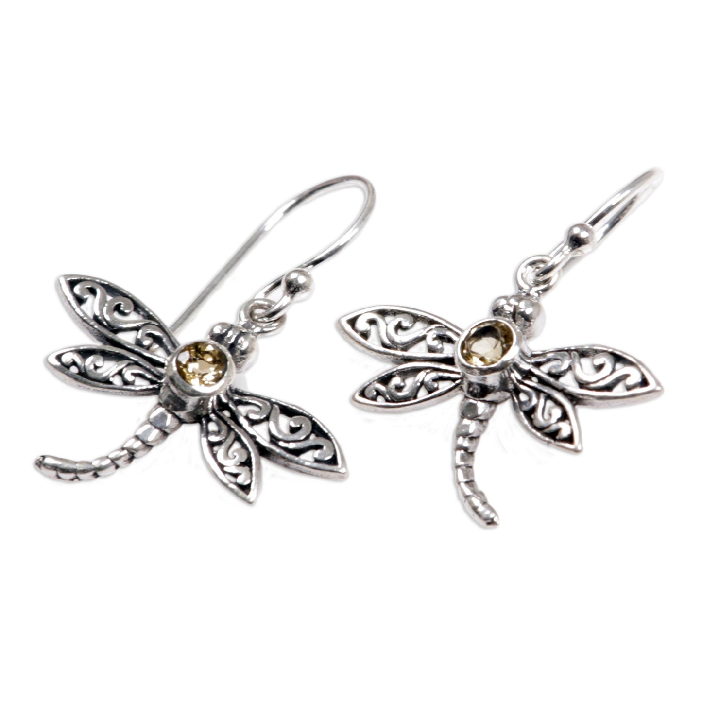 Enchanted Dragonfly Sterling Silver Earrings