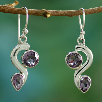 Jungle Enchantment Amethyst dangle earrings