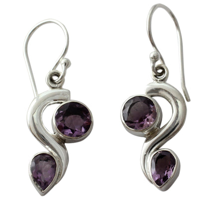 Jungle Enchantment Amethyst dangle earrings