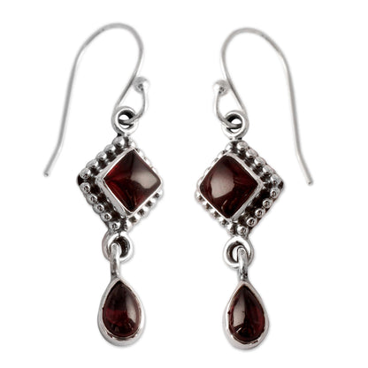 Fire of Love Garnet Earrings