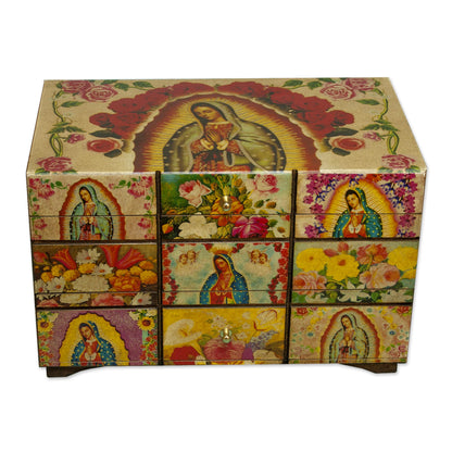 A Bouquet for My Guadalupe Catholic Wood Decorative Box