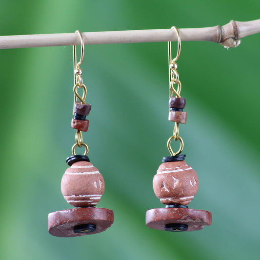 Nigerian Belles Handcrafted Ceramic Dangle Earrings