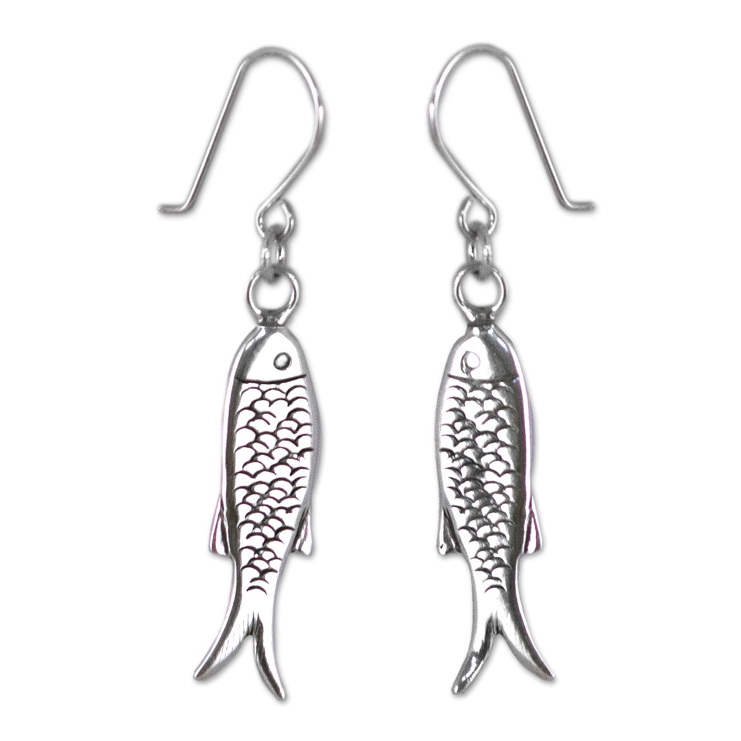 Fish Wisdom Fair Trade Mexican Sterling Silver Sea Life Earrings