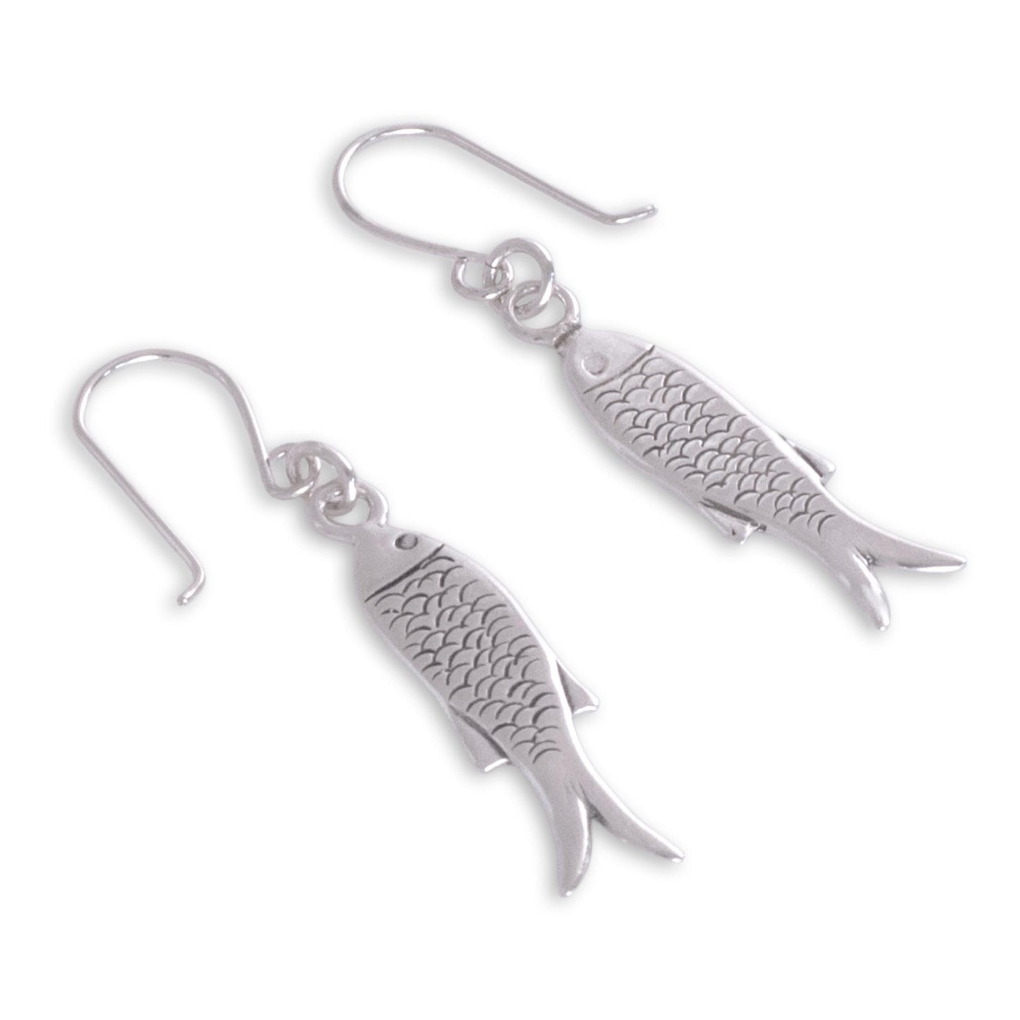 Fish Wisdom Fair Trade Mexican Sterling Silver Sea Life Earrings