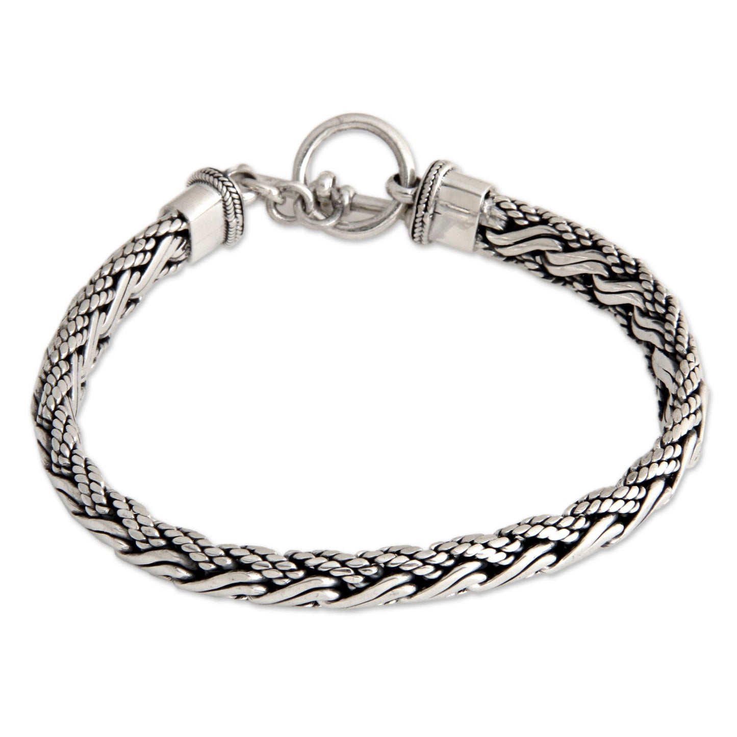 Surf Sterling Silver Men's Bracelet