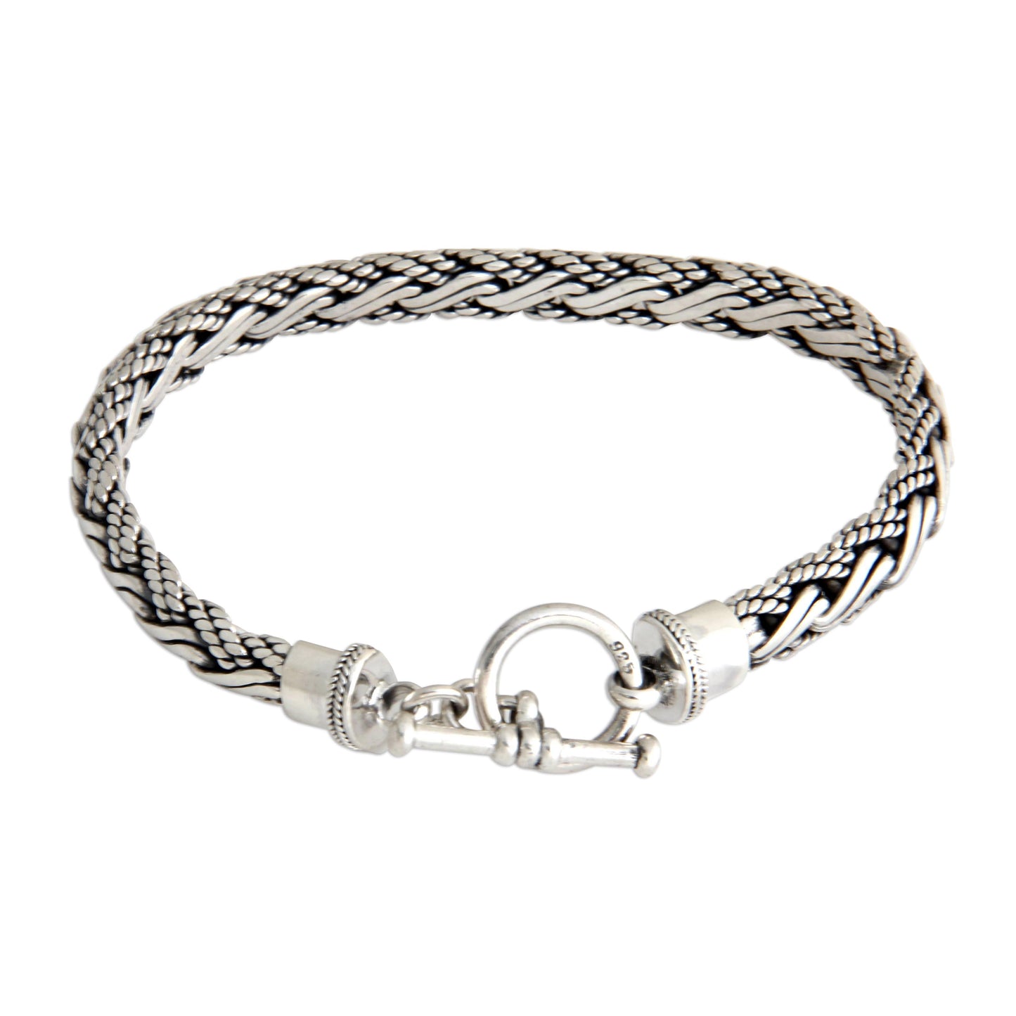 Surf Sterling Silver Men's Bracelet