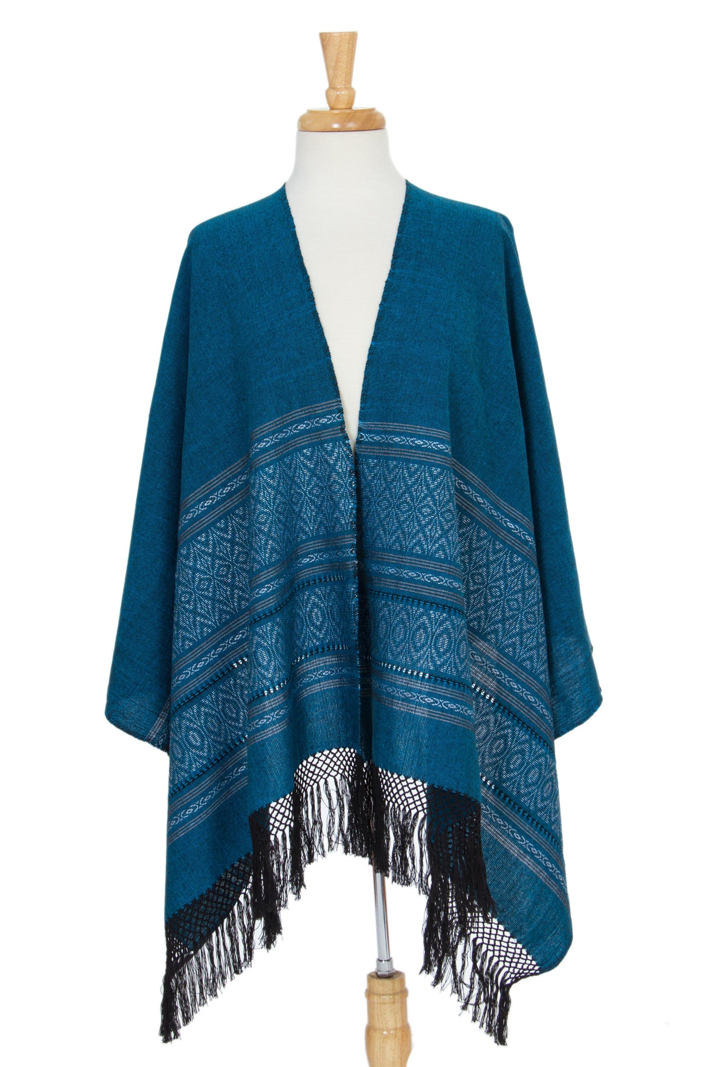 Blue Zapotec Treasures Rebozo Shawl