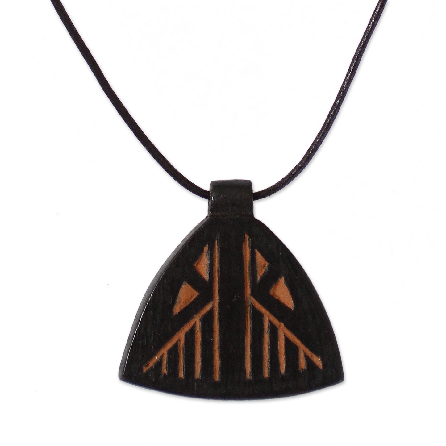 Mframadan Teak Wood pendant necklace