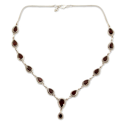 Halo of Beauty Garnet Necklace