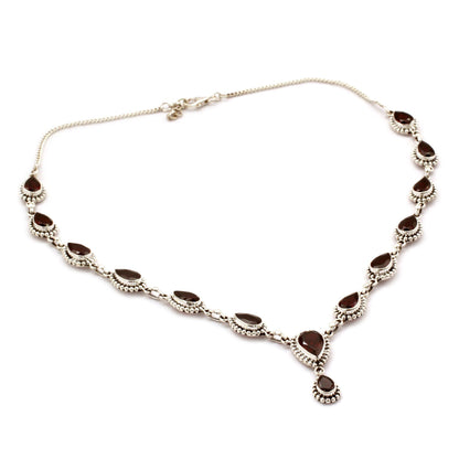 Halo of Beauty Garnet Necklace