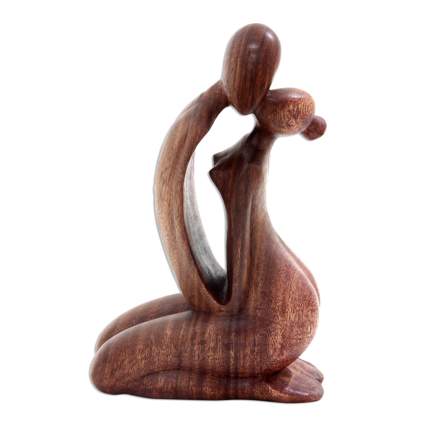 A Kiss on the Cheek Wood statuette