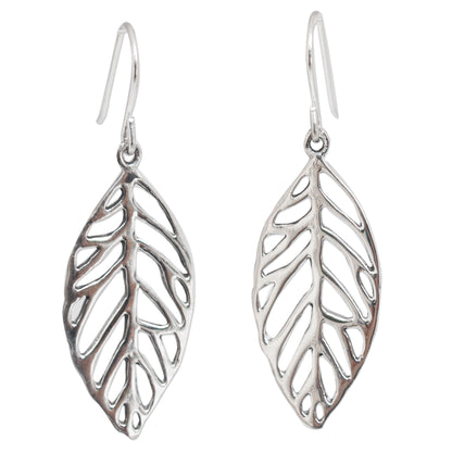 New Leaf Sterling Silver Dangle Earrings