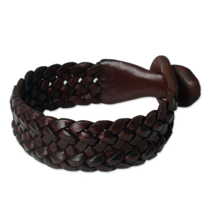 Bangkok Weave Men's Leather Bracelet