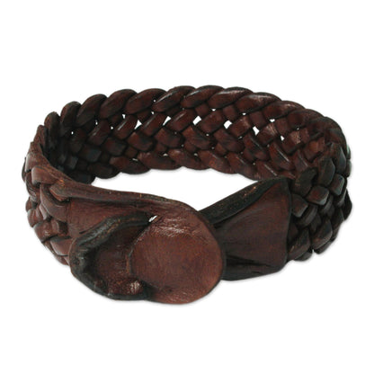 Bangkok Weave Men's Leather Bracelet