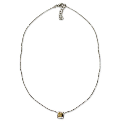 Discreet Joy Brazilian Drusy Agate Necklace