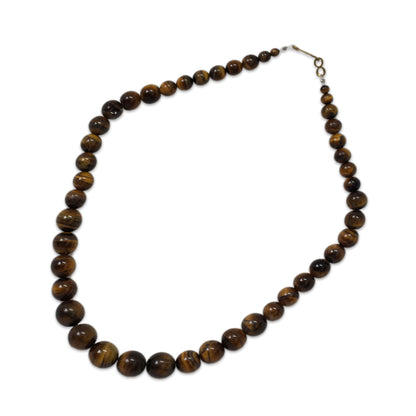 Golden Light Tiger's eye beaded necklace