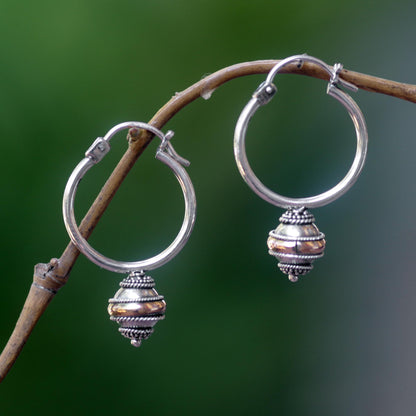 Reminisce Sterling Silver & Gold Plated Hoop Earrings