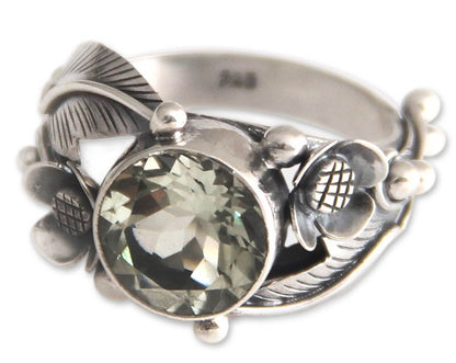 Sunflowers Prasiolite Floral Ring