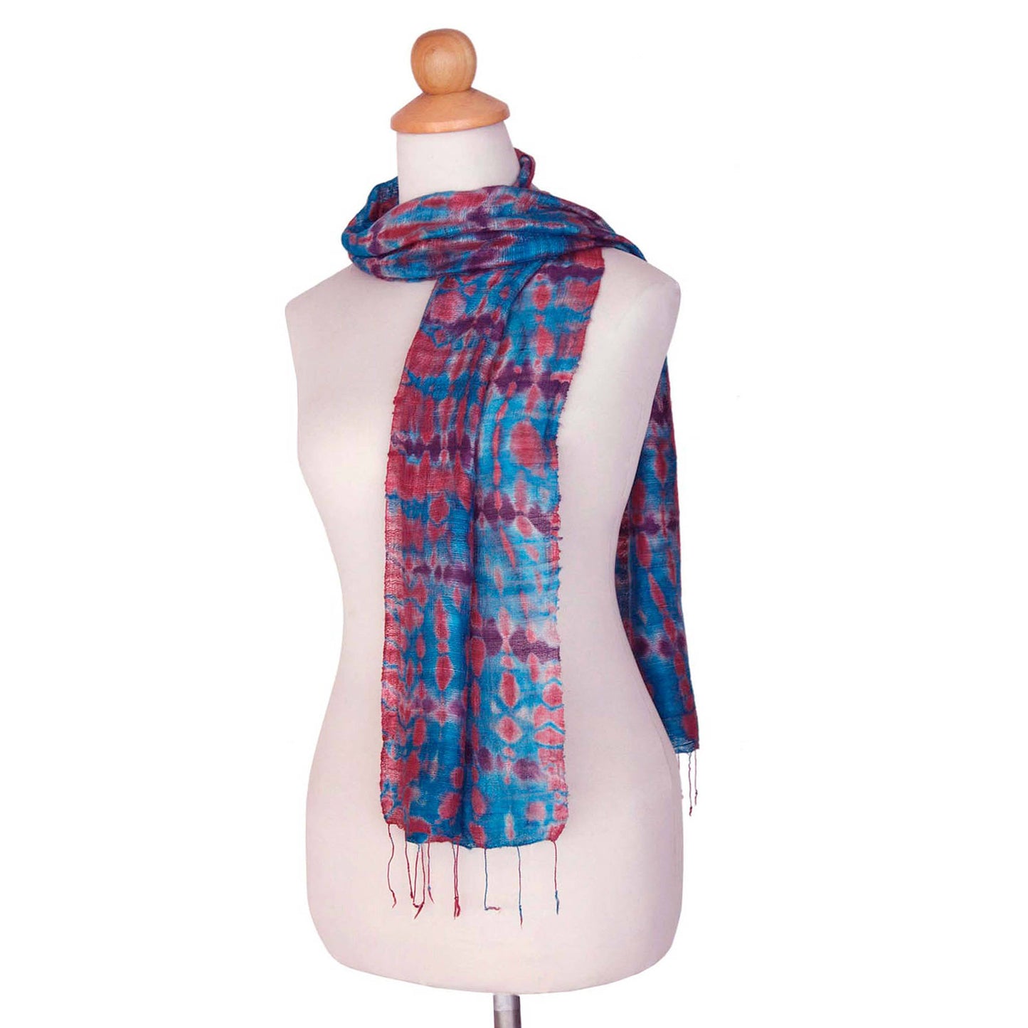 Azure Wilderness Silk Scarf