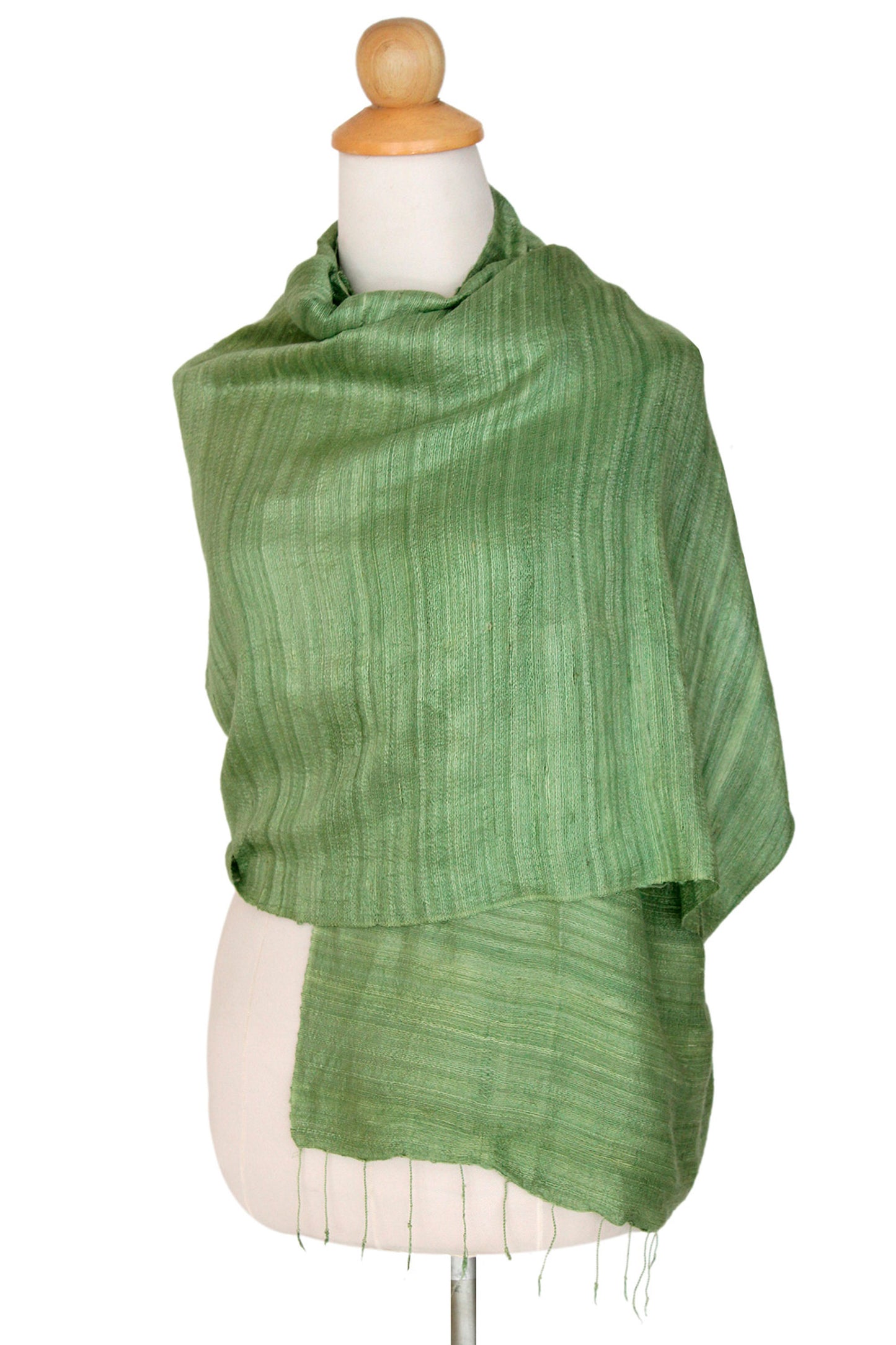 Green Treasure Hand Made Silk Shawl