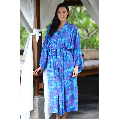 Ocean Symphony Batik Lightweight Robe