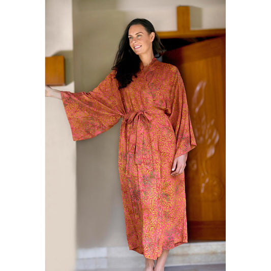 Autumn Joy Handmade Batik Robe