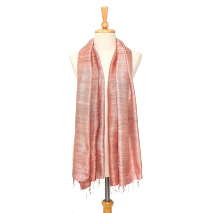 Bold Rose Pink Silk Shawl