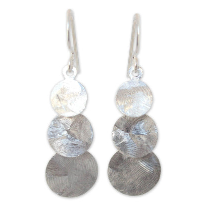 Lunar Fanfare Sterling Silver Dangle Earrings