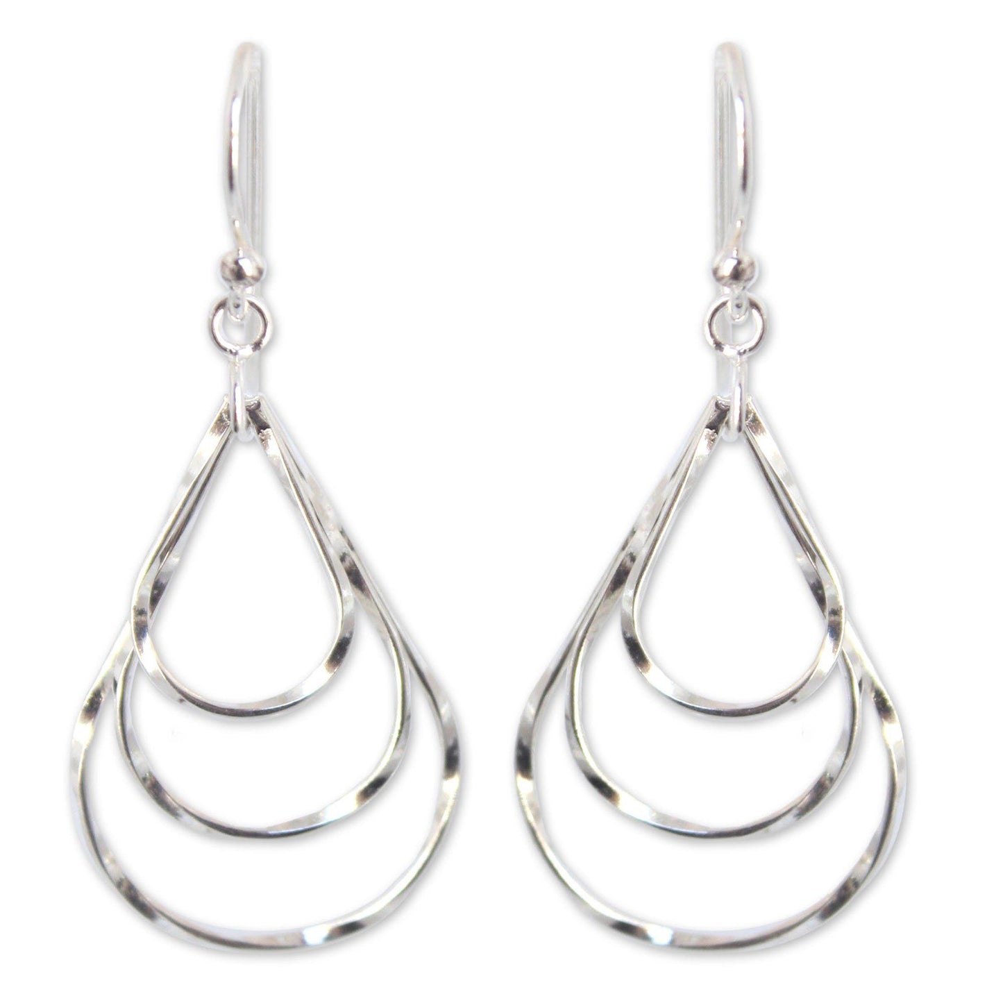 NOVICA - Sterling Silver Raindrop Dangle Earrings