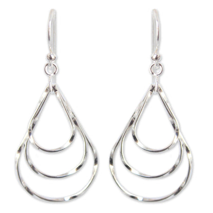 NOVICA - Sterling Silver Raindrop Dangle Earrings