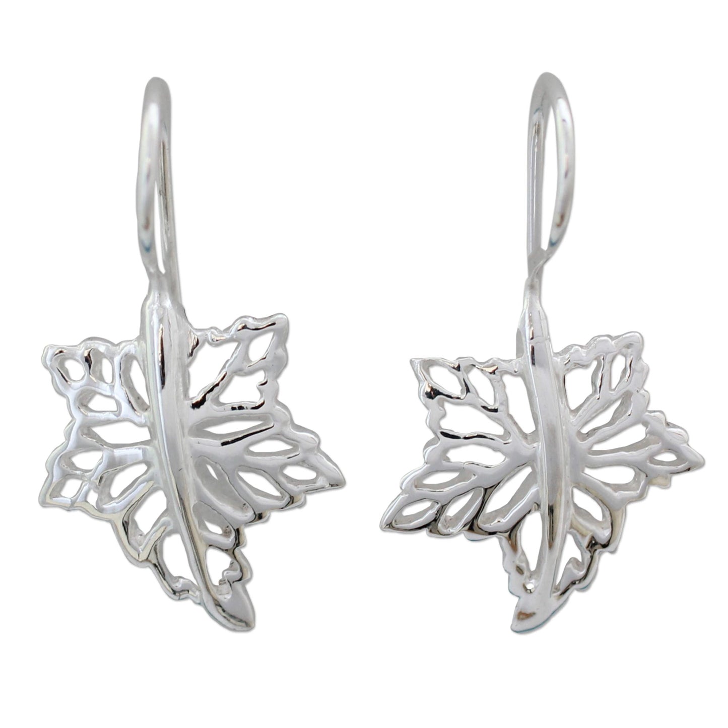 Maple Freeze Artisan Crafted Sterling Silver Drop Earrings