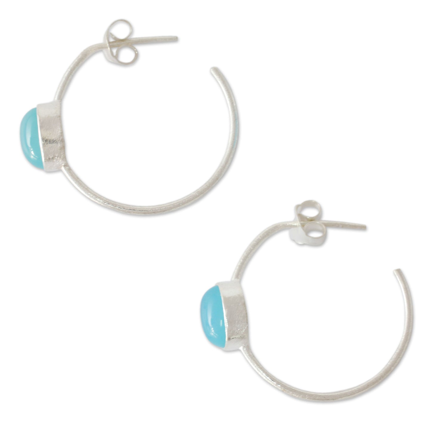 Contemporary Sterling Silver Earrings