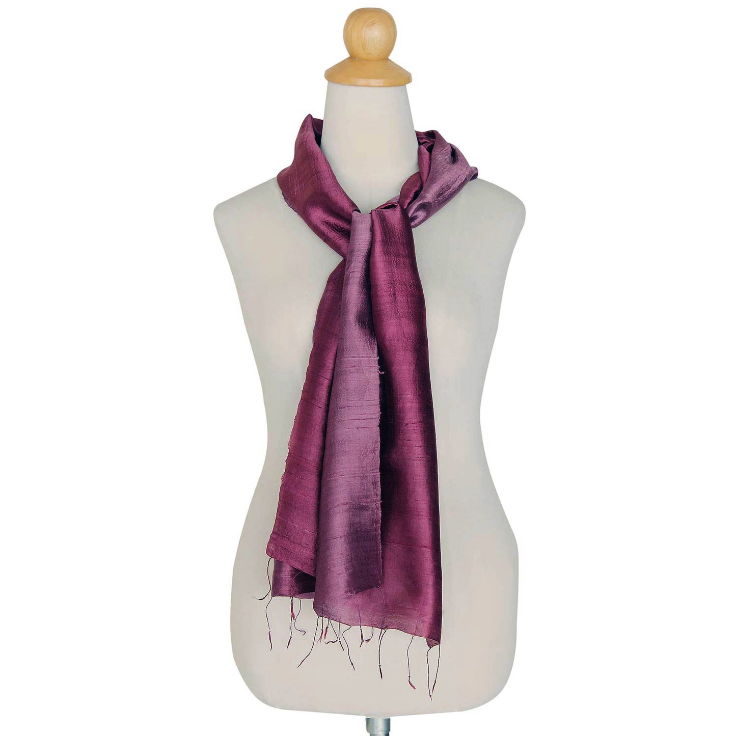 Orchid Duality Silk Batik Scarf