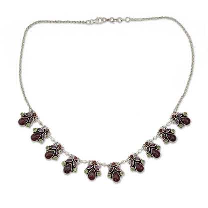 Garnet & Amethyst Handcrafted Necklace