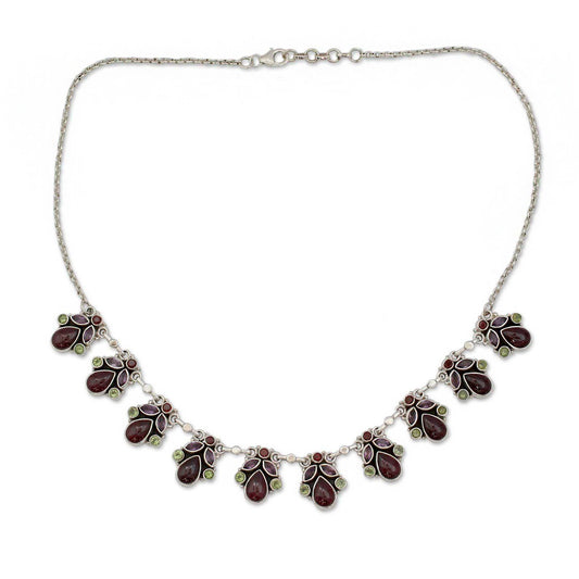 Garnet & Amethyst Handcrafted Necklace