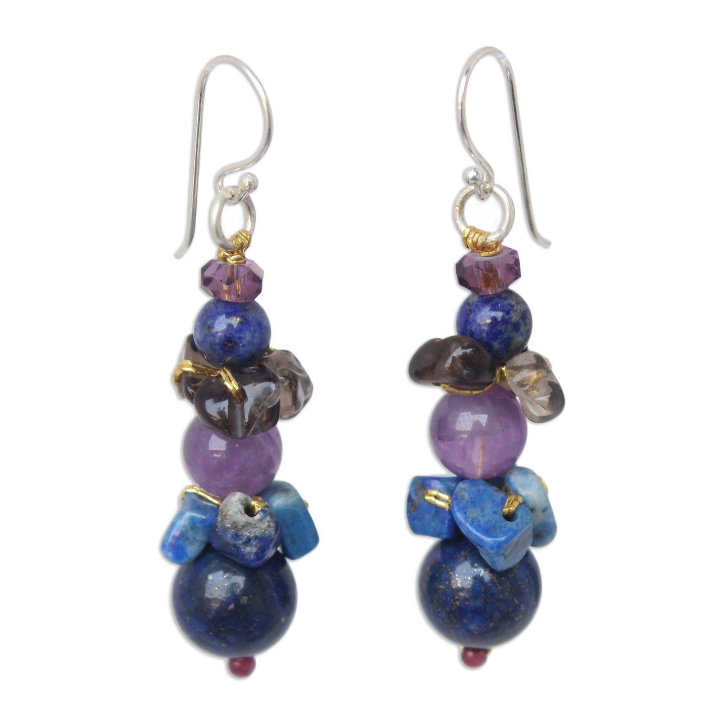 Thai Harmony Beaded Dangle Earrings