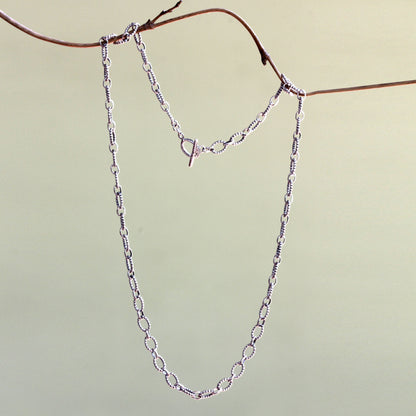 Denpasar Muse Sterling Silver Chain Necklace