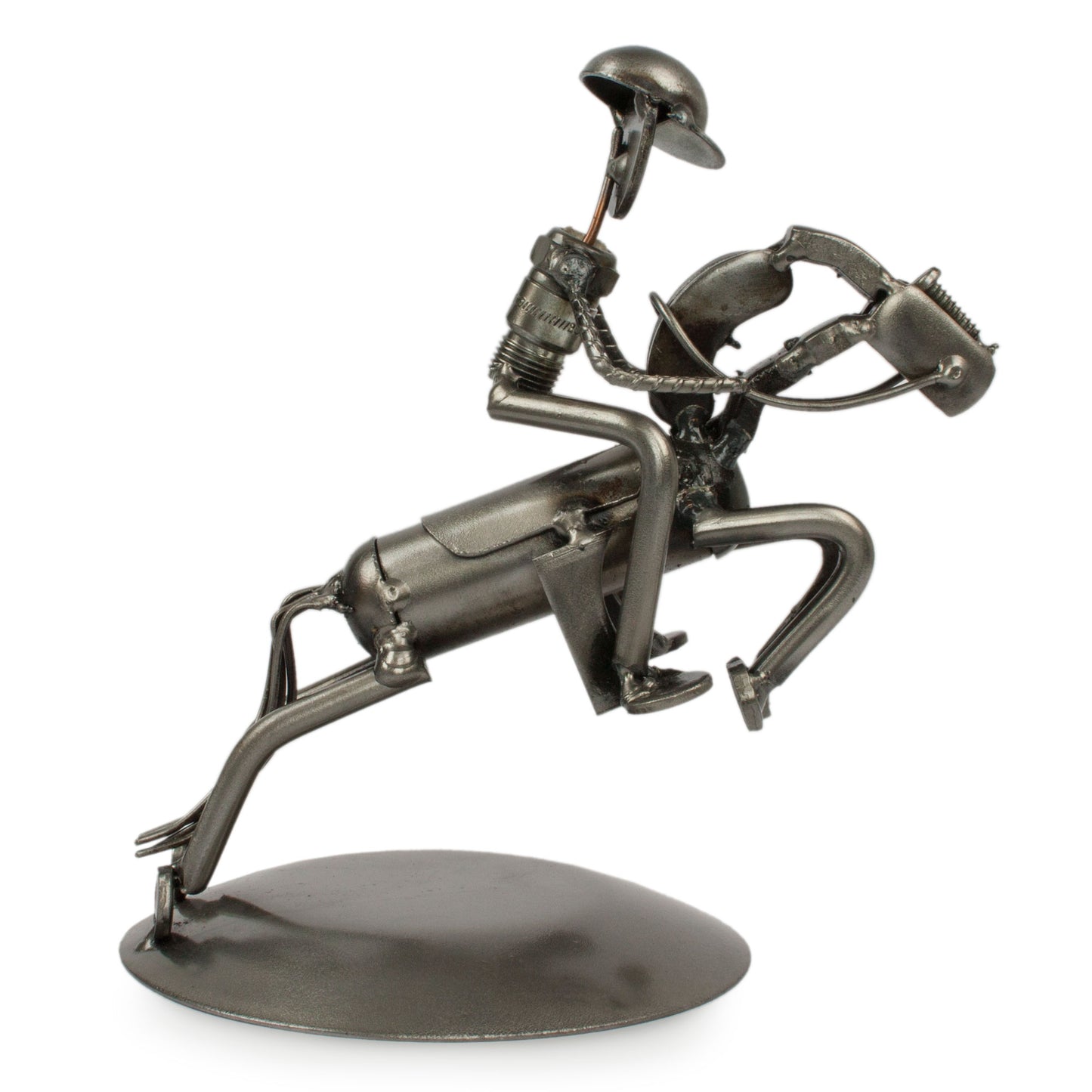 Rustic Jockey Metal Sculpture