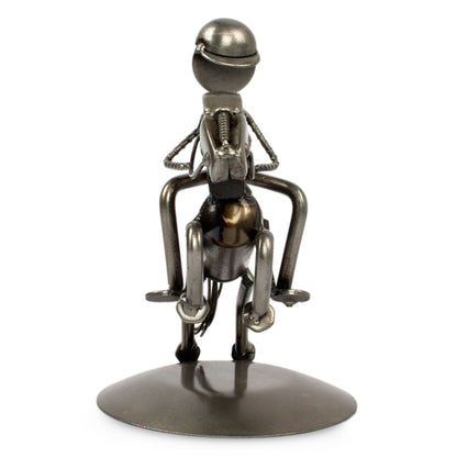 Rustic Jockey Metal Sculpture