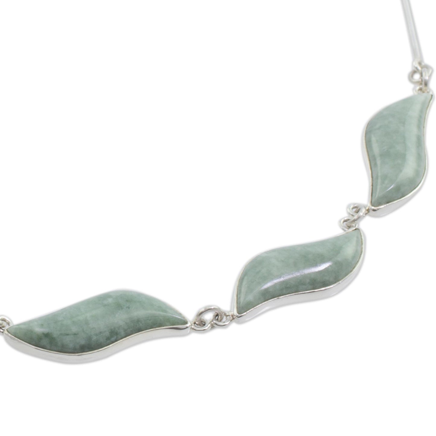 Floating in the Breeze Fair Trade Sterling Silver Pendant Jade Necklace