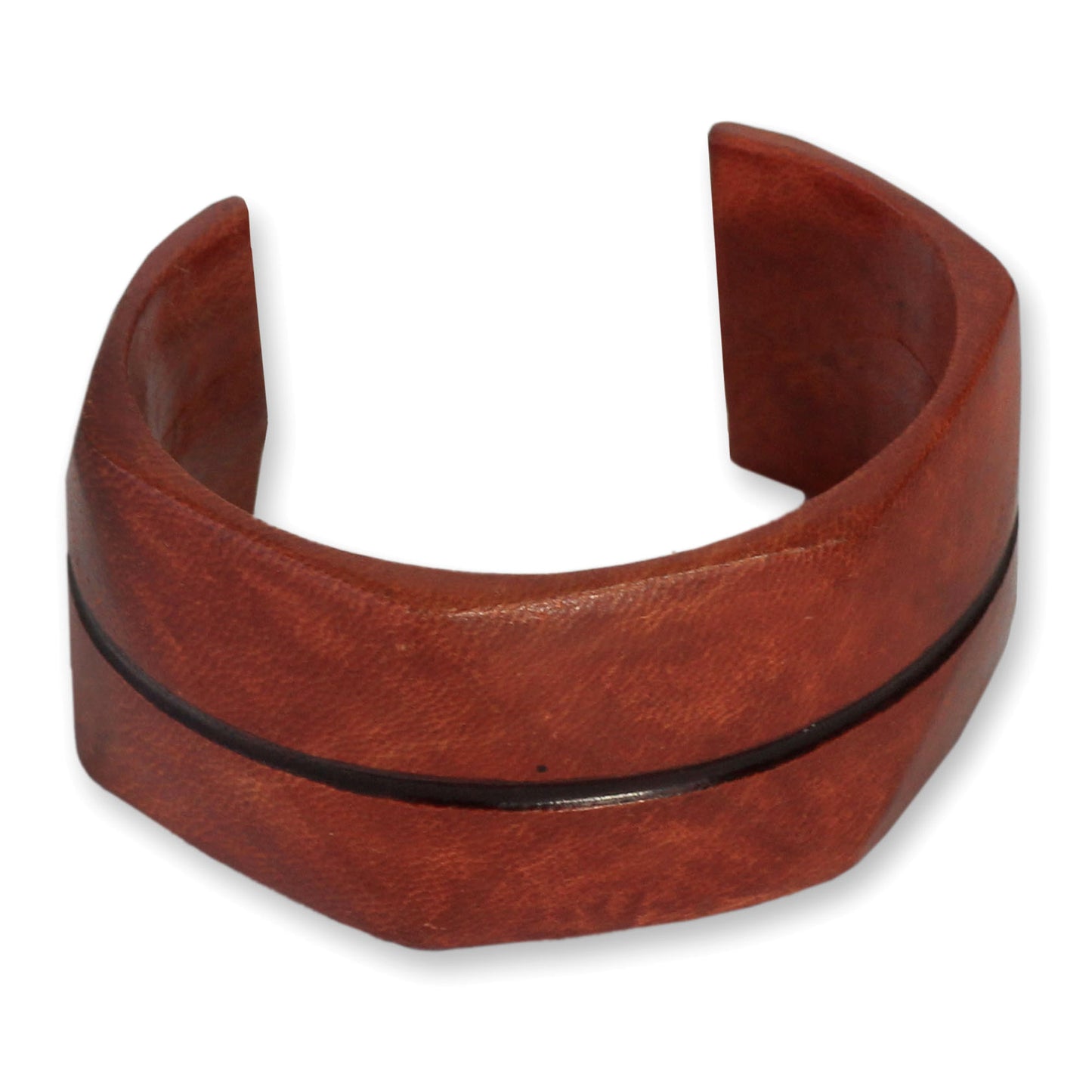 Wend Konta in Cinnamon Leather cuff bracelet