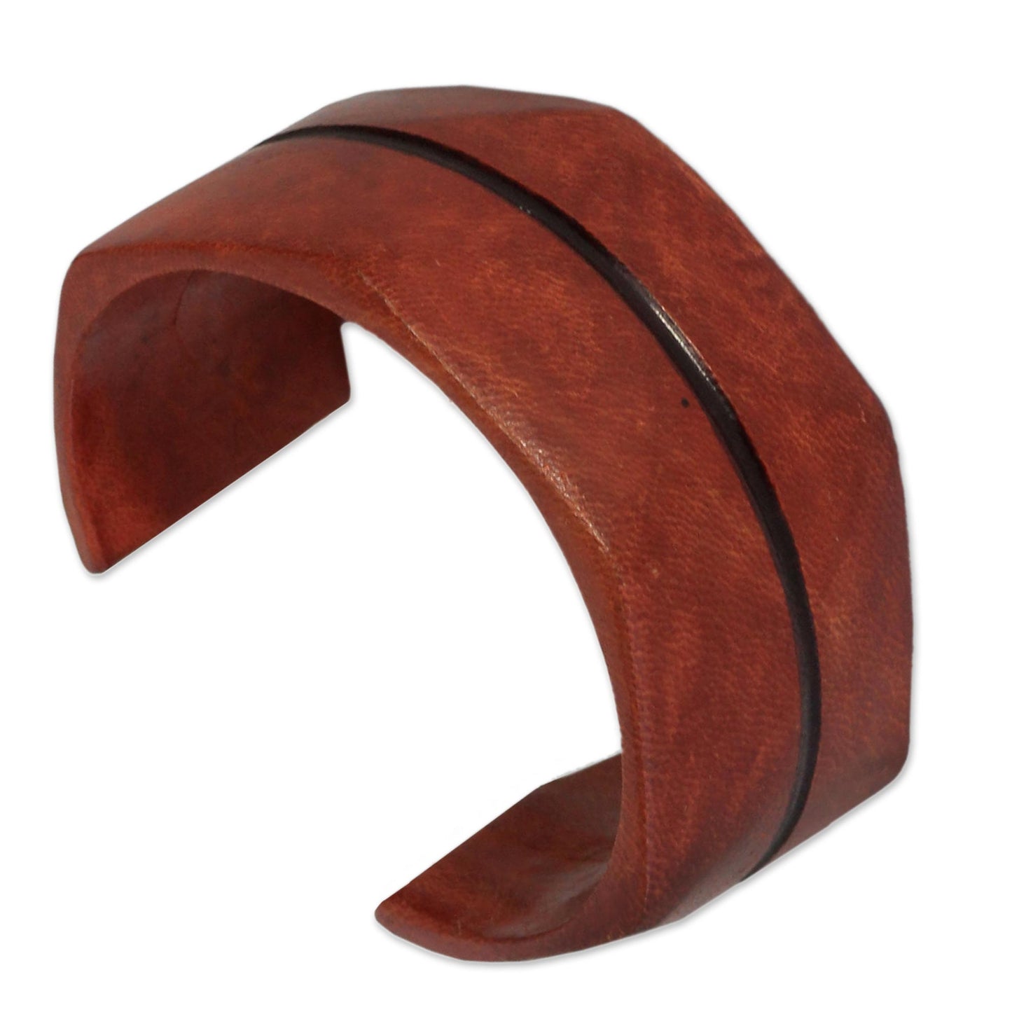 Wend Konta in Cinnamon Leather cuff bracelet