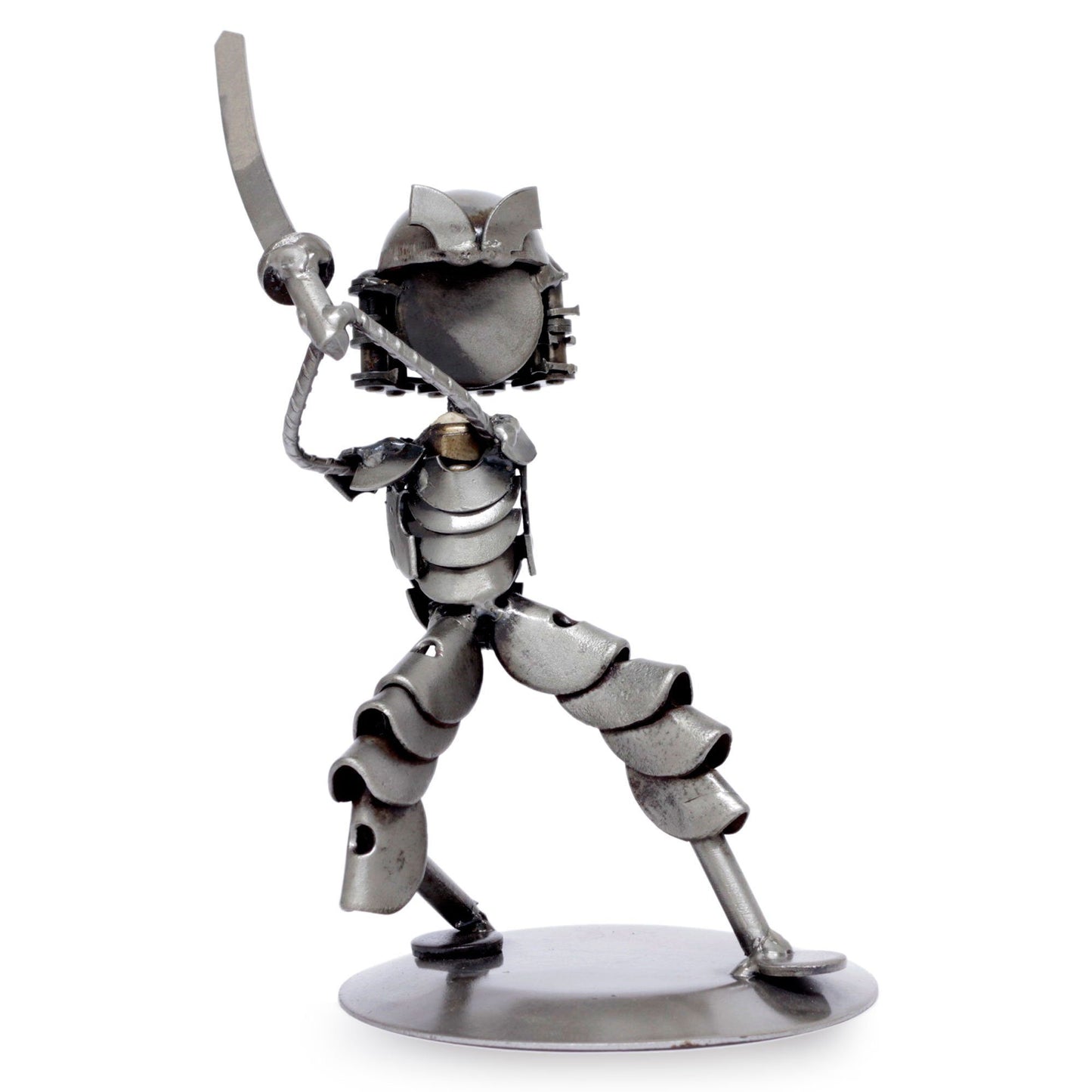 Rustic Samurai Recycled Metal Sculpture