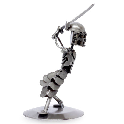 Rustic Samurai Recycled Metal Sculpture