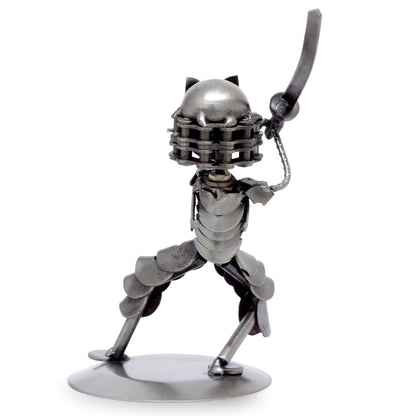 Rustic Samurai Recycled Metal Sculpture