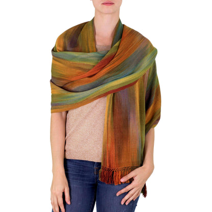 Multicolor Hand Crafted Wrap Shawl