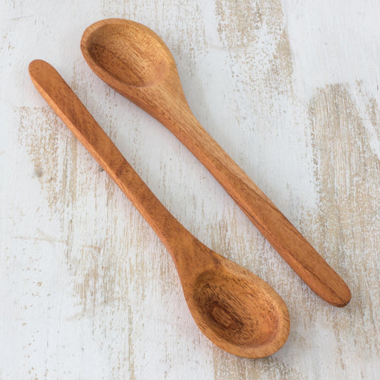 Natural Cuisine Cedar Wood Serving Spoons